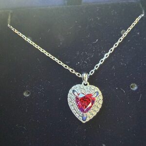 Swarovski Crystal Pink Heart Necklace